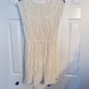 Abercrombie white sheer dress soft cream